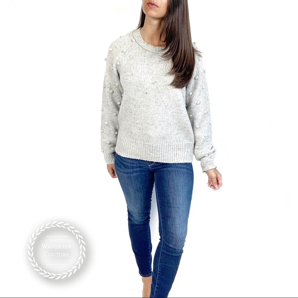 Madewell Sweaters - MADEWELL Pomroy Bobble Sleeve Wool Silk Sweater